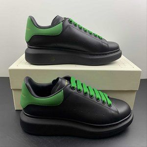 Alexander McQueen Black Upper With Green Tail Womens Sneakers